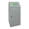 Zhášacia zberná nádoba na triedený odpad, úchyt vriec na odpad, 75 l, sivá, hliník
