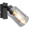 Globo Lighting Hadera nástenná lampa 1x15 W čierna-dymová 15465-1