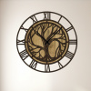 Nástenné hodiny STROM ČASU Farebný dekor: Wenge-Dub zlatý, Farba ručičiek: Černé, Velikost hodin: 50x50