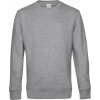 B&C | KING Crew Neck, Pánska mikina, sivá heather, 4XL