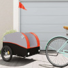 vidaXL Vozík za bicykel, čierno oranžový 45 kg, železo 94124