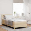zahrada-XL Posteľ boxspring s matracom Krémová 100 x 200 cm látka 3338977