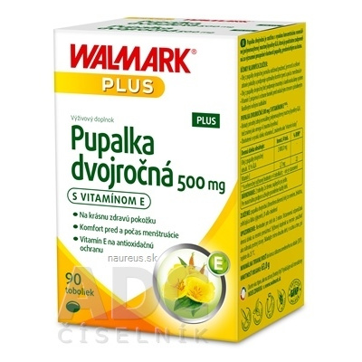 WALMARK, a.s. WALMARK Pupalka dvojročná 500 mg s vitamínom E cps 1x90 ks 90 ks