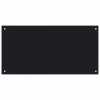 Ochranný panel do kuchyne, čierny, 100x50 cm, tvrdené sklo