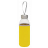 Kaskada sklenená fľaša na pitie s neoprénovým obalom, 450 ml, žltá