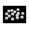 Porcelánové korálky ryhované Ø13 mm - 30 g 1 biela