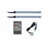 Hliníkové PC lišty 2x18 LED RGB music RAINBOW-X