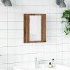 Zrcadlová skříňka s LED old wood 40x12x45 cm kompozitní dřevo Hnědá 856279
