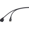 Renkforce USB kábel USB 2.0 USB-C ® zástrčka, USB-C ® zástrčka 1.00 m čierna konektor otočený o 180° RF-6721078; RF-6721078
