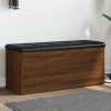 Úložná lavička hnedý dub 102x42x45 cm kompozitné drevo-ForU-835060