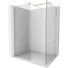 Mexen Kioto sprchová stena Walk-in 160 x 110 cm, transparentná, brúsený nikel - 800-160-202-97-00-110