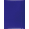 Složka na kancelářské potřeby s gumičkou, karton/lak, A4, 350 g/m2, 3-násobná, modrá