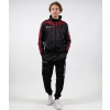 TUTA ROMA CON CAPPUCCIO POLARFLEECE NERO/GRANATA Tg. XS