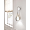 Zoe® nástenná lampa, farba: svetlomodrá, farba kovu: Matná čierna