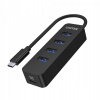 UNITEK H1117B USB-C hub 4 porty USB 3.1 aktívny 10 W