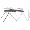 vidaXL Strieška Bimini so 4 oblúkmi, antracitová 243x180x137 cm - Antracitová - 99712-61864