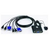 Aten 2-port KVM USB mini, 1m kabely, DO CS22U-AT