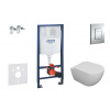 Grohe Rapid SL Set predstenovej inštalácie, klozetu Oudee a dosky softclose, tlačidlo Skate Cosmopolitan, chróm SANI11BA1100-GR