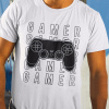 Tričko s potlačou Gamer Pánsky Biela 3XL