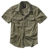 Brandit Vintage Košeľa pánska s krátkym rukávom Olivová 7XL Olive Green
