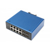 DIGITUS Digitus DN-651153 sieťový prepínač Nespravované Gigabit Ethernet (10/100/1000) Podpora napájania cez Ethernet (PoE) Čierna, Modrá (DN-651153)
