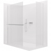CERANO - Sprchová zástena Walk-in Crystal TL/P - 8 mm - bezvzperový systém + polička/držiak na uteráky - chróm, ryhované sklo - 120x60x200 cm
