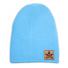 Baby Nellys Jarná/jesenná bavlnená čiapka dvojvrstvová sv. modrá