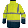 DELTA SPEED2 / Unisex teplá nepremokavá parka 5v1 - fluo žltá/nám. modrá 4XL