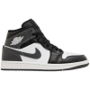 Nike Členkové tenisky Jordan 1 Mid Black White Iron Grey Čierna