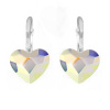 Náušnice srdce Swarovski elements dúhové Crystal AB 10mm