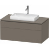 DURAVIT L-Cube závesná skrinka pod umývadlo na dosku, 2 zásuvky, 1020 x 550 x 482 mm, Flanel šedá matná, LC4881090900000