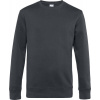 B&C | KING Crew Neck, Pánska mikina, sivá asphalt, 4XL