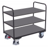Variofit Policový vozík, Variofit, 3 police (99 x 68 cm), do 250 kg, modrá/antracit Farba: antracit RAL7016
