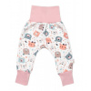 Tepláčiky - Baggy, bavlna Space Bear Pastel, Baby Nellys - púdrové, veľ. 68 Baby Nellys