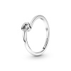 PANDORA prsten Čiré nakloněné srdce 60 199267C02-60