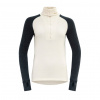 Funkčné tričko DEVOLD Expedition Merino Silk Zip W ink/offwhite