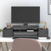 Stojan na monitor sivý 70x27,5x15 cm masívna borovica-ForU-813966