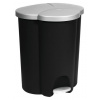 Kôš na odpadky Curver® TRIO PEDAL BIN, 40L, 39,4x47,8x59,2 cm, čierny/sivý