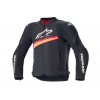 Bunda T-GP PLUS R 4 AIRFLOW, ALPINESTARS (čierna/červená fluo, veľ. XL)