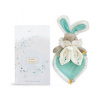 Doudou et Compagnie Paris Darčeková sada Hračka tyrkysový kamarát králiček 24 cm