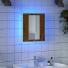 Zrcadlová skříňka LED dub artisan 40x12x45 cm kompozitní dřevo Hnědá 856280