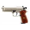 Umarex Pištoľ CO2 Beretta M92 FS nickel/wood, kal. 4,5mm diabolo