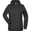 James & Nicholson Mikina JN 795 s kapucí, dámská COT02079500201-black S Černá