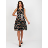 Čierne šaty s kvetinovou potlačou LK-SK-508647.90P-black 36