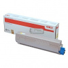 OKI originál toner 45862837, yellow, 7300str.