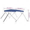 vidaXL Strieška Bimini so 4 oblúkmi, modrá 243x210x137 cm - Blue - 99713-220165