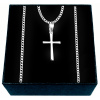Pánska retiazka s krížom 925 K3/55 cm STRIEBORNÁ