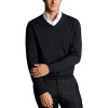 Charles Tyrwhitt Merino V-Neck Jumper — Charcoal - XL
