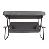 Záhradná hojdačka Vita Black Edition s bočnými stolíkmi H024-07PB PATIO