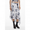 Dámská sukně DESIGUAL 25WWFK07 1001 FAL BREAKING NEWS 1001 WHITE velikost M